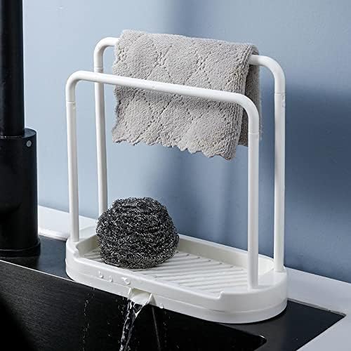 Kitchen Sponge Brush Holder Detachable Towel Rag Hanger For Bathroom Sink