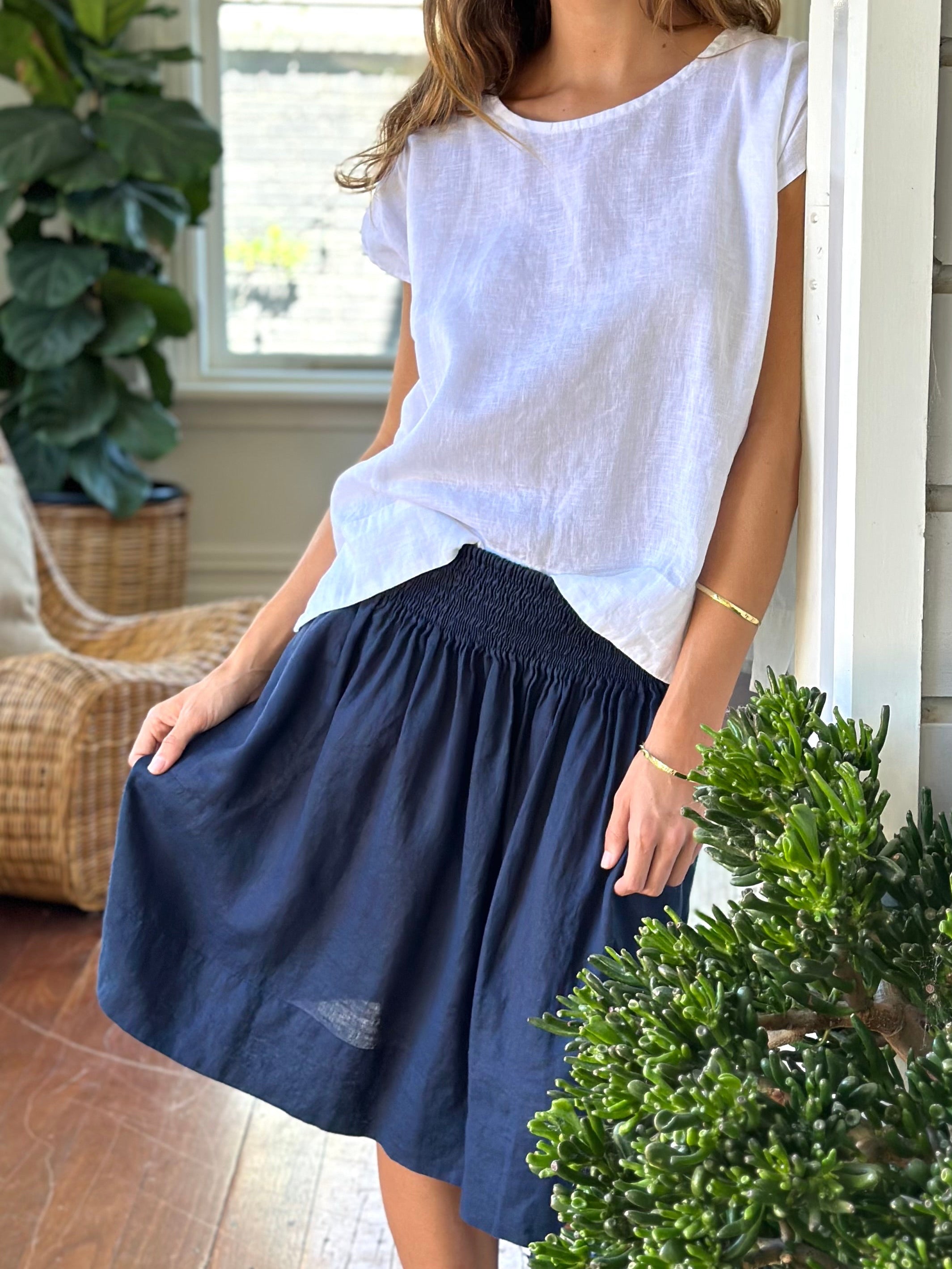 indigo linen