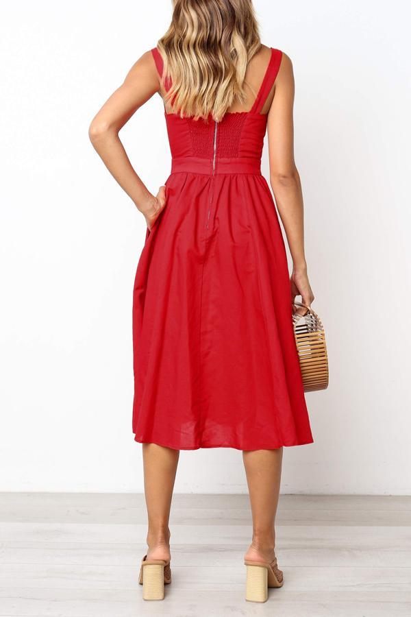 Sleeveless Solid Color Regular Fit Casual Wear Dress