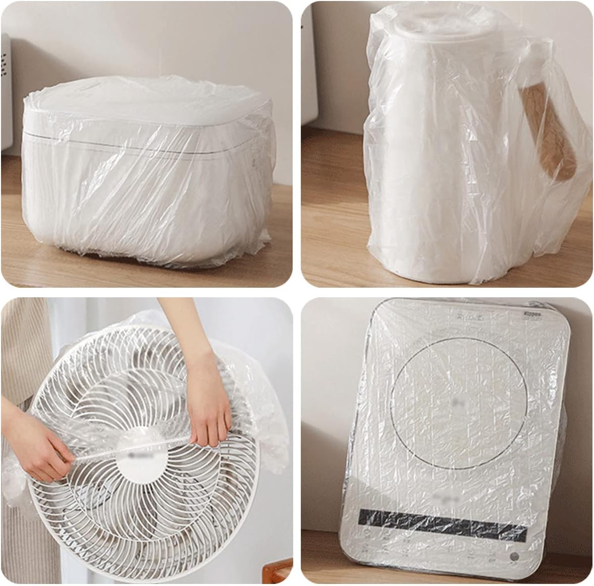 10Pcs Thickened Disposable Transparent Dust Cover. Reusable Clear Kitchen Appliances Covers