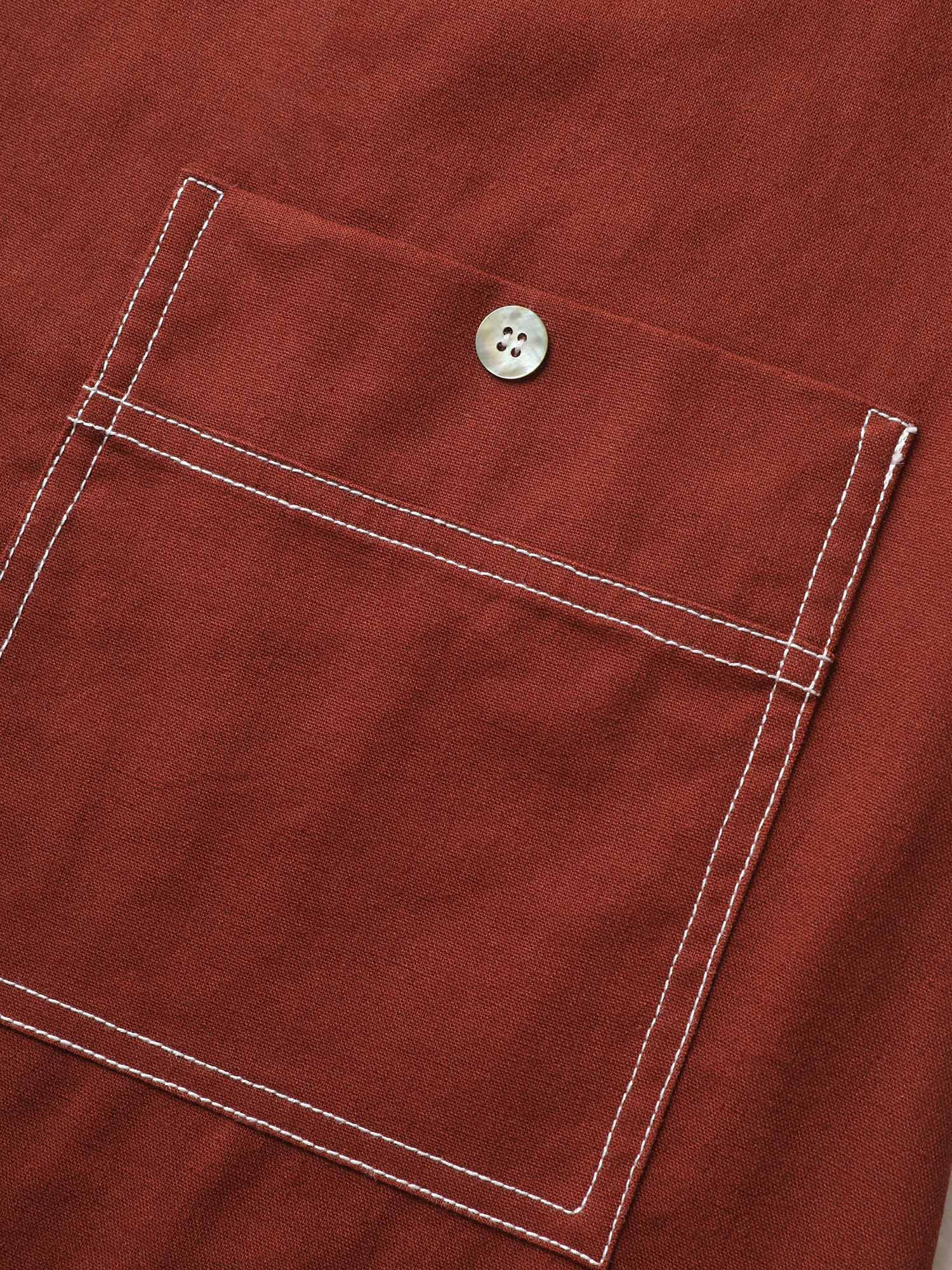 Contrast Trim Patch Pocket Tank Dress