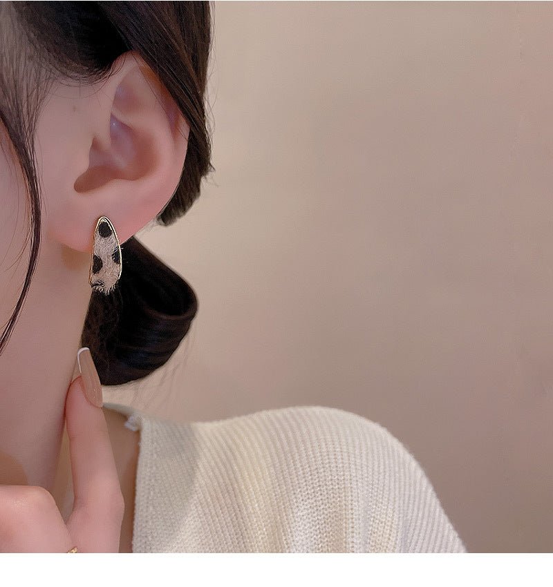 Leopard Print Stud Earrings