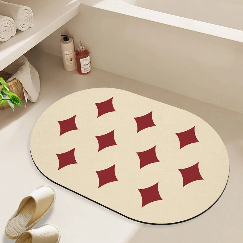 Casual Elegant Geometric Heart Shape PVC Carpet Bathing