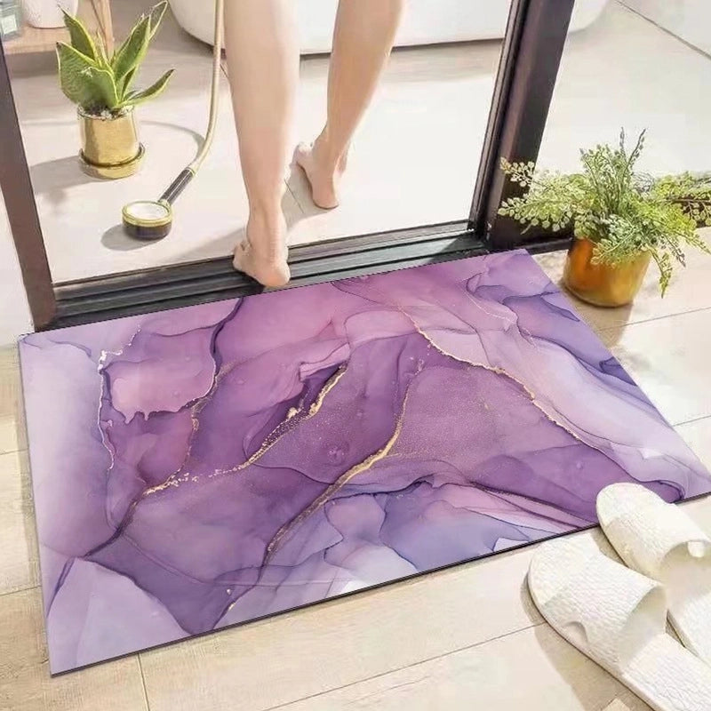 Toilet Water Absorbent Floor Mat Household Bathroom Diatom Mud Floor Mat Toilet Bathroom Door Non-Slip Foot Mat Carpet