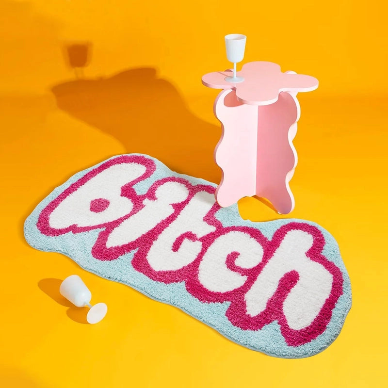 Casual Letter Polyester Carpet Bathing