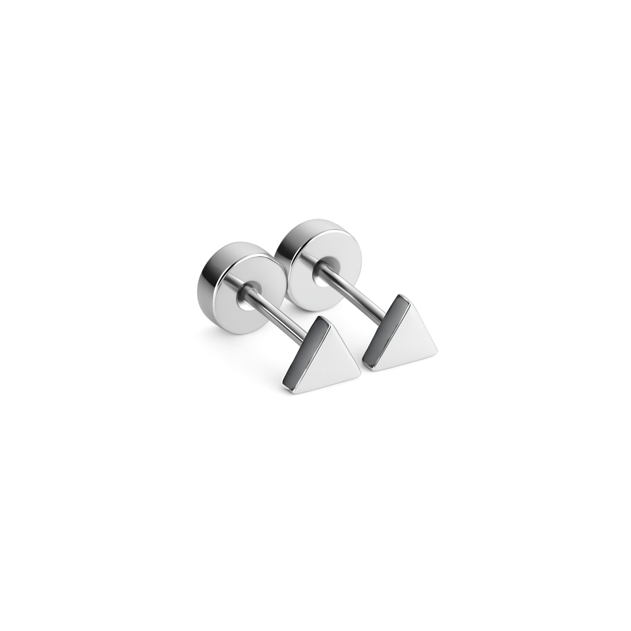 Tiny triangle studs - Silver