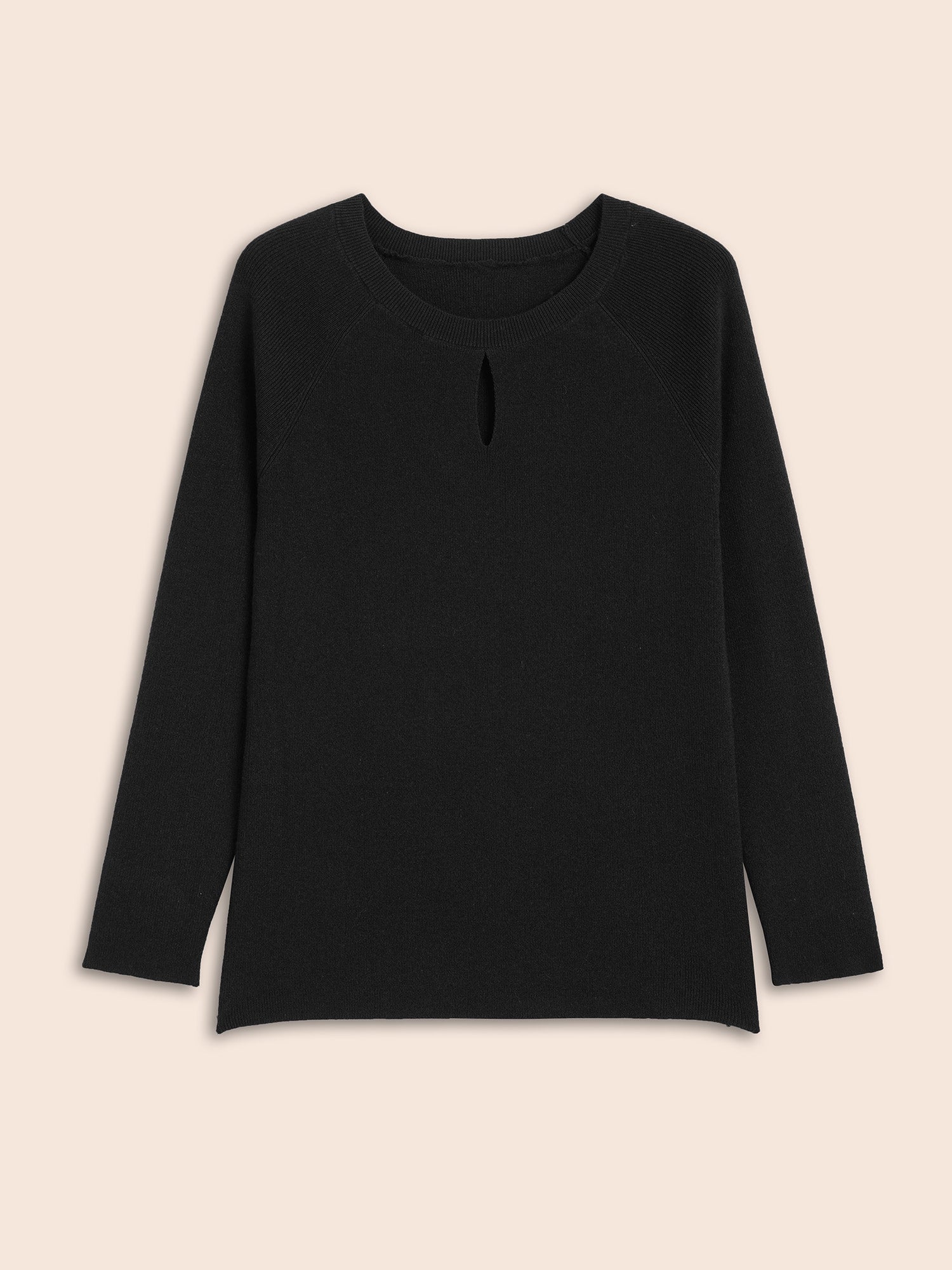 Supersoft Essentials Solid Keyhole Raglan Sleeve Pullover