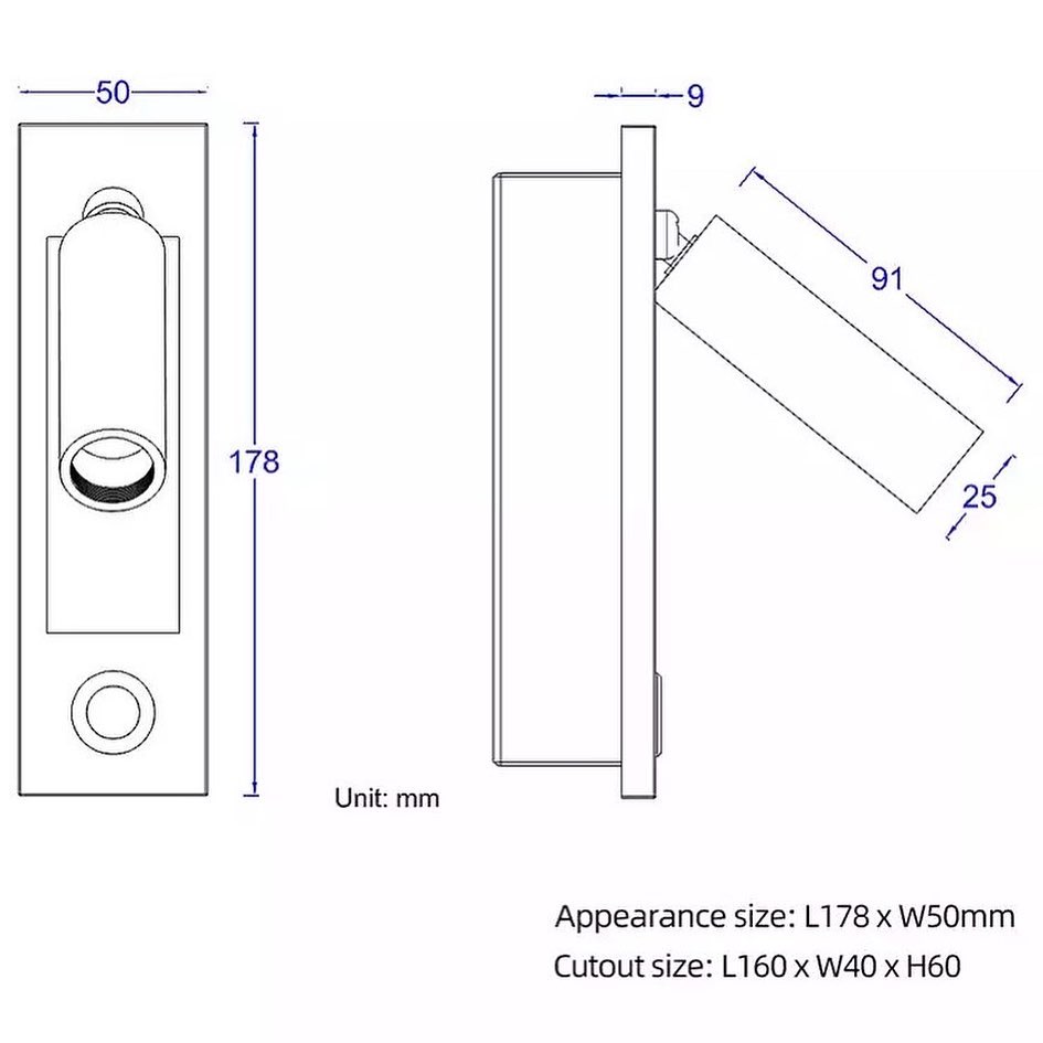 Modern Adjustable LED Wall Reading Light