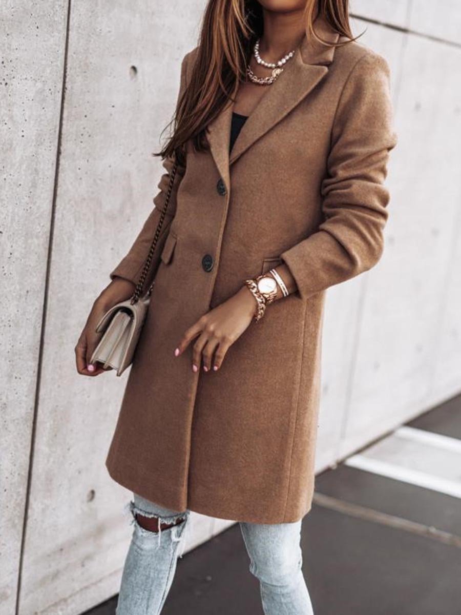 Button Slim Coat