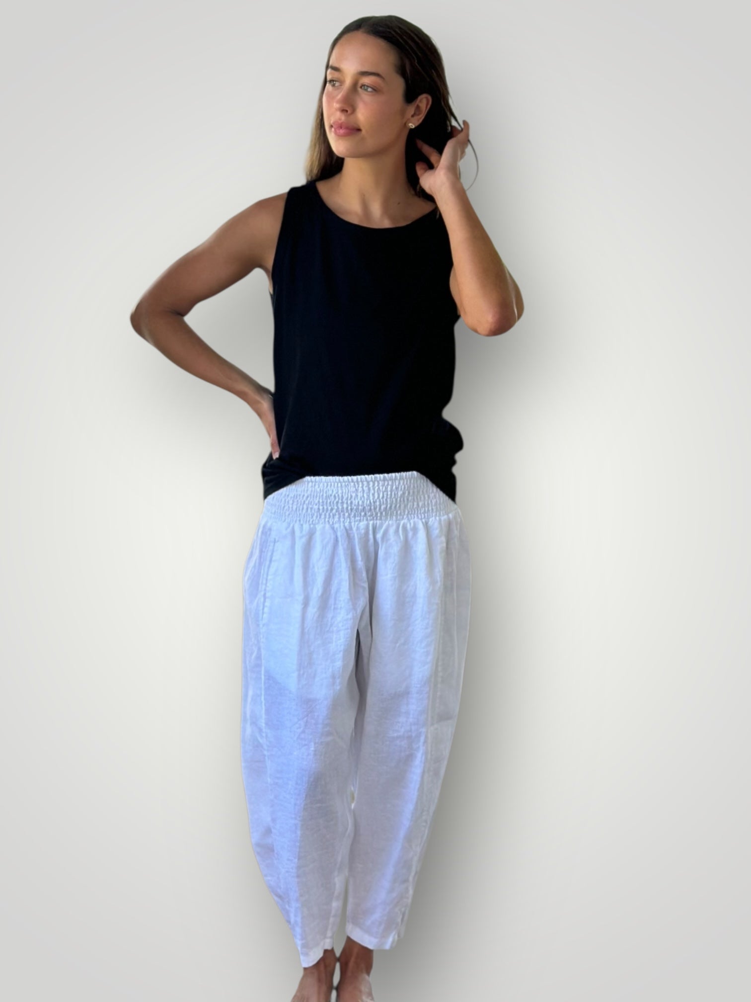 vera tank - black cotton