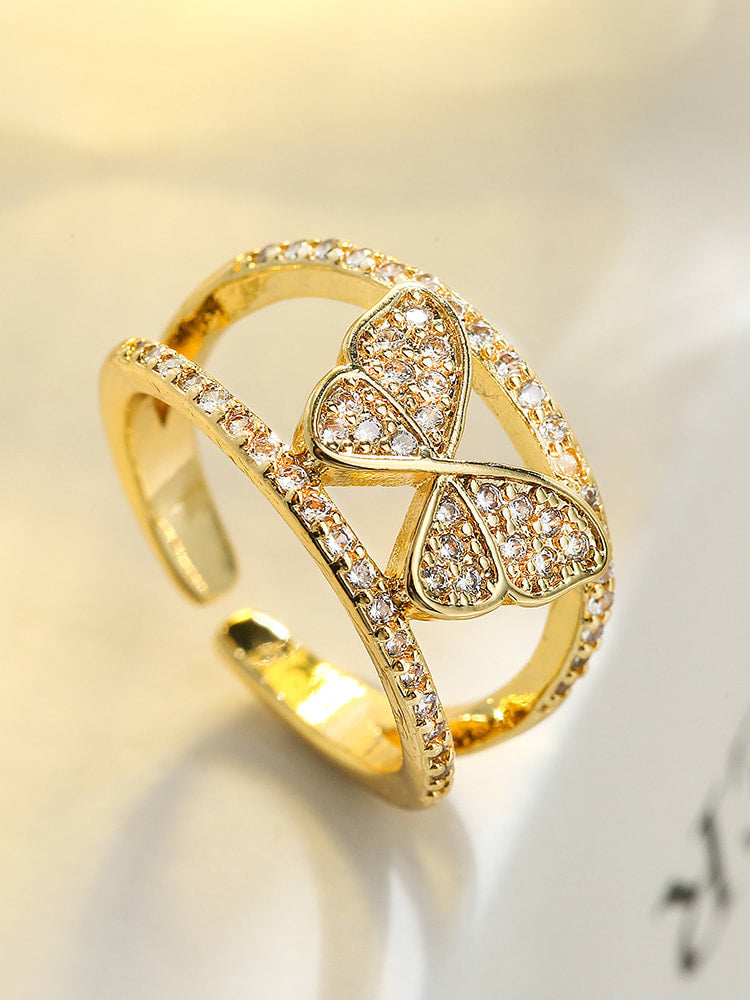 Cubic Zirconia Butterfly Ring