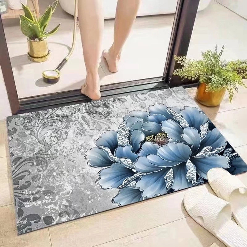 Toilet Water Absorbent Floor Mat Household Bathroom Diatom Mud Floor Mat Toilet Bathroom Door Non-Slip Foot Mat Carpet