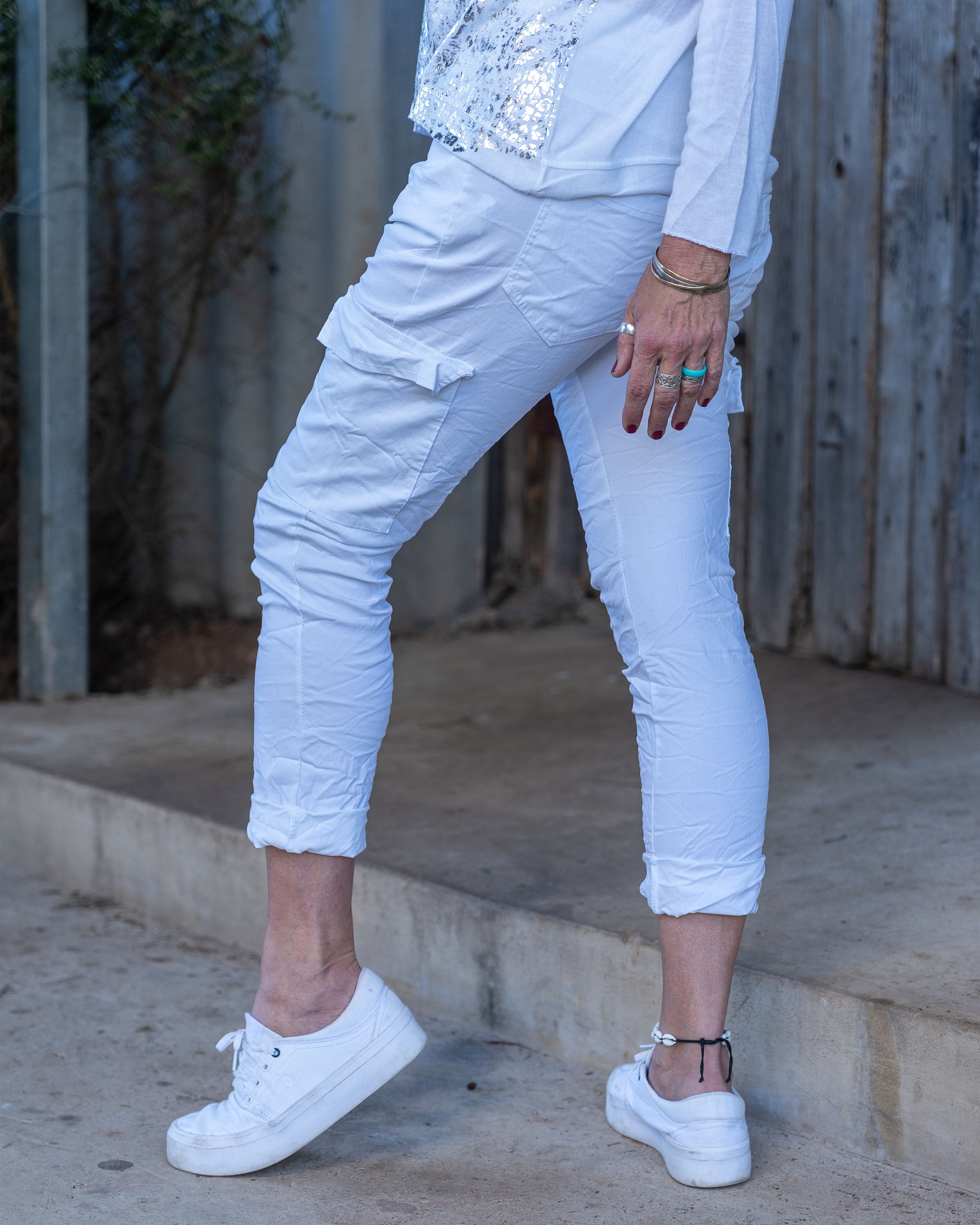 All I Need Drawstring Pants | White