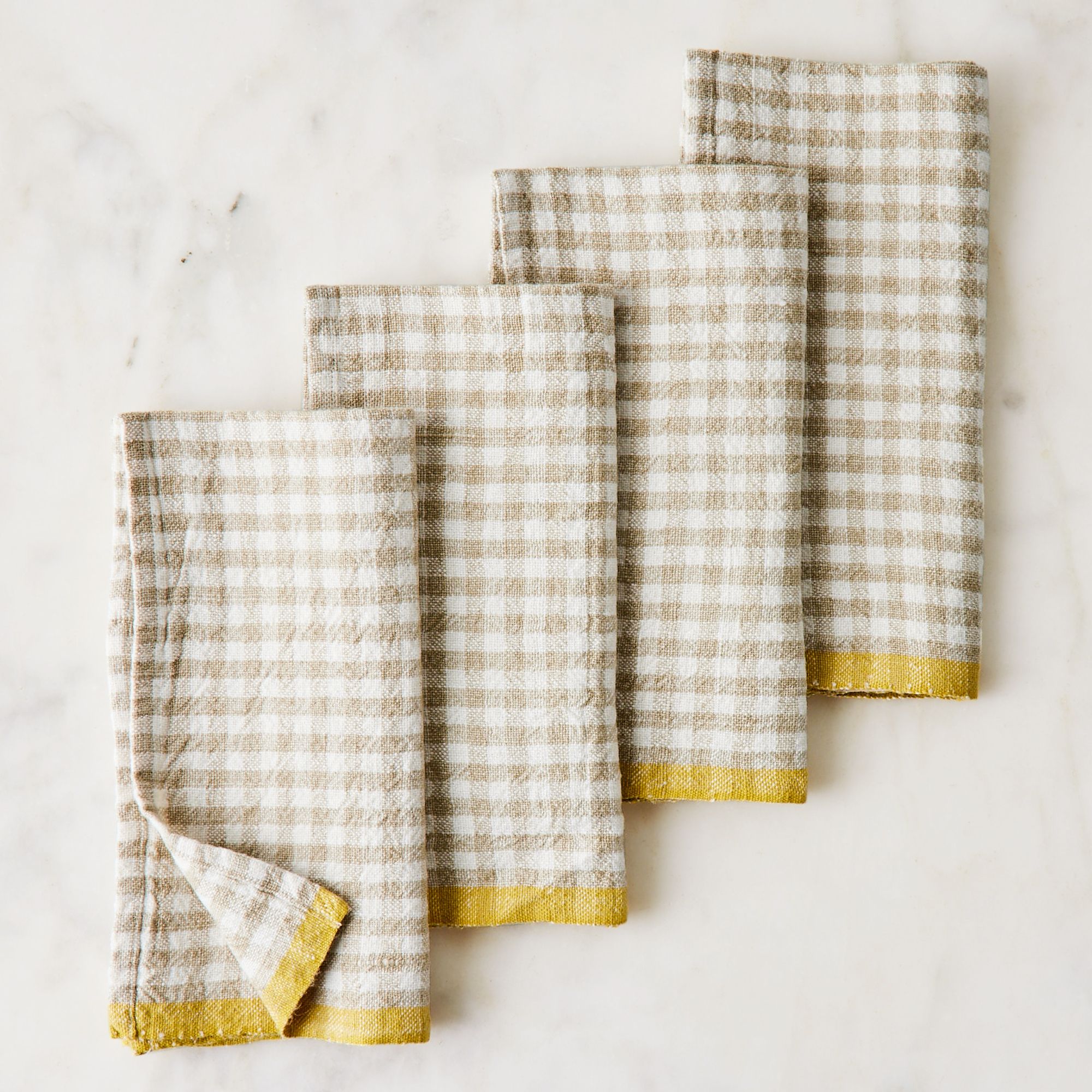 Two-Tone Gingham Napkins, Set of 4