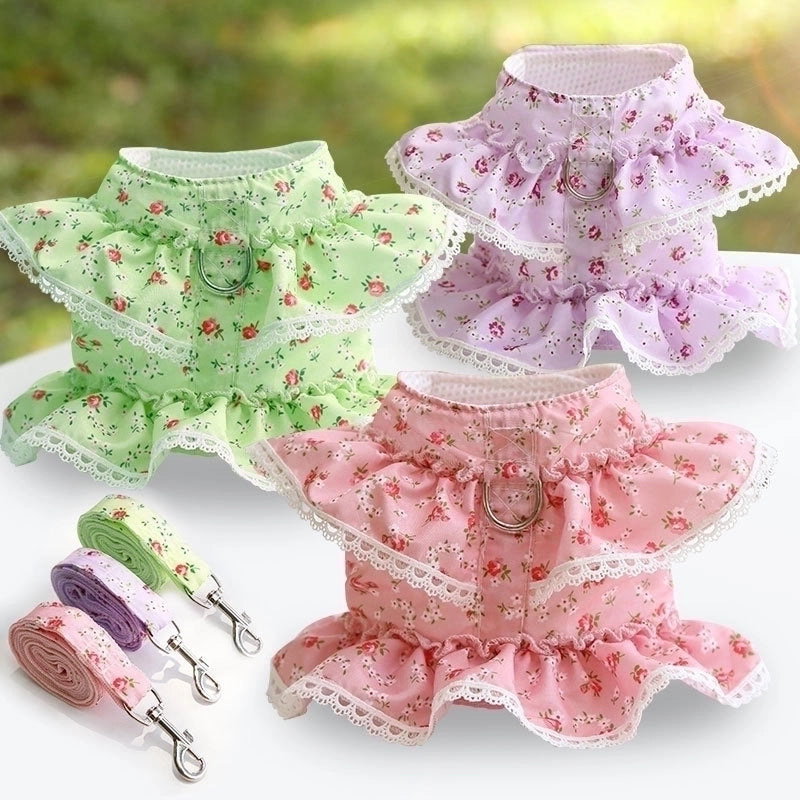 Cute Polyester Ditsy Floral Leash