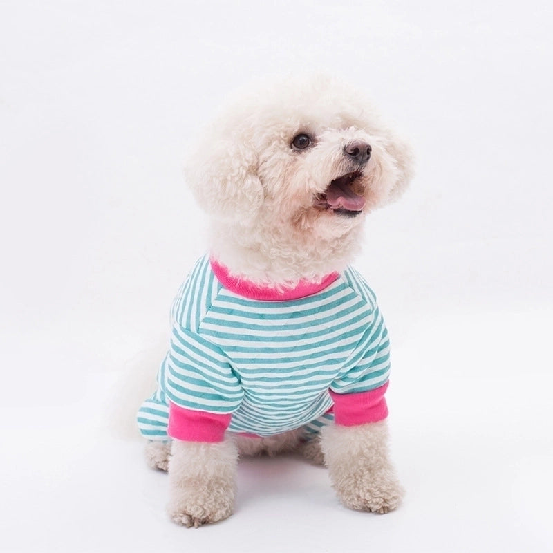 Minimalist Cotton Stripe Pet Clothing