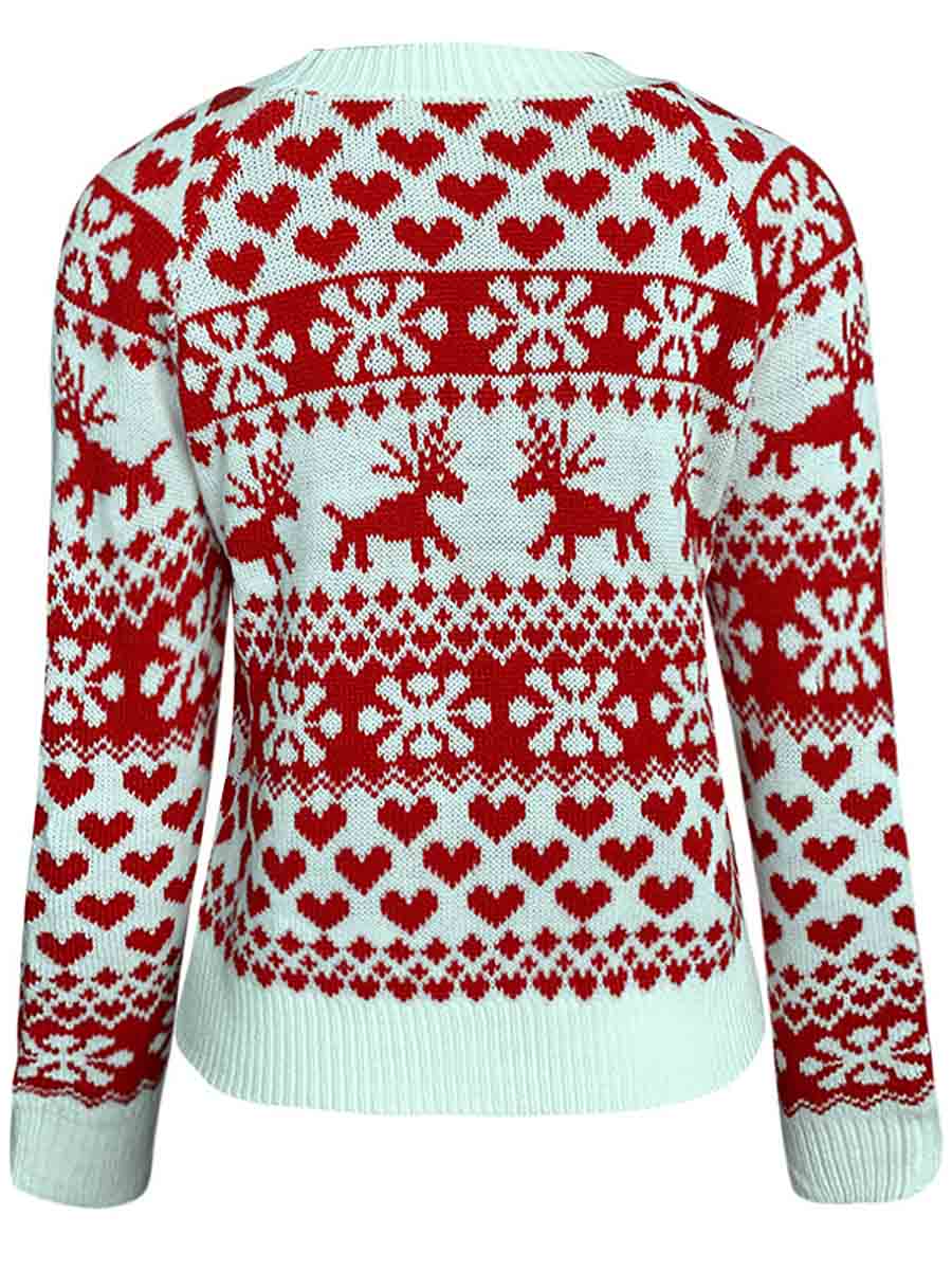 Snowflake Moose Christmas Sweater