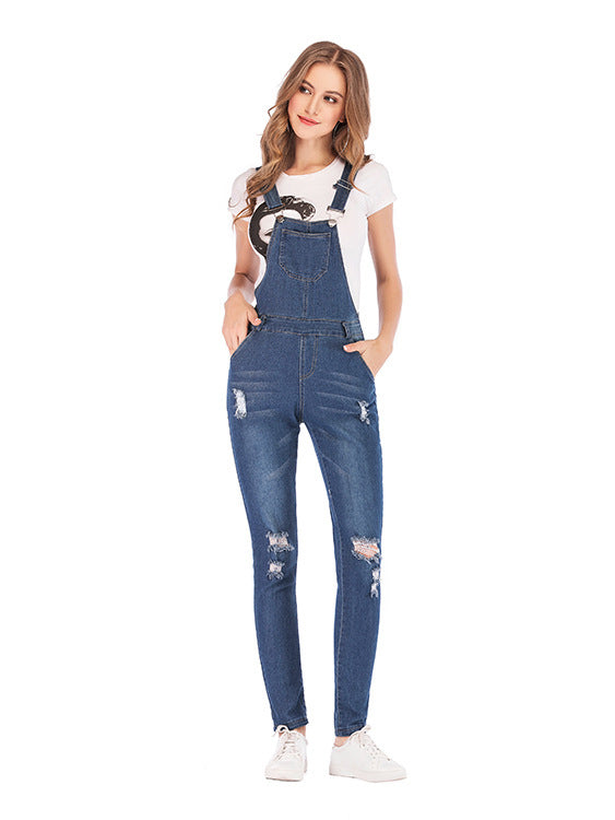 Plain Denim Jumpsuit