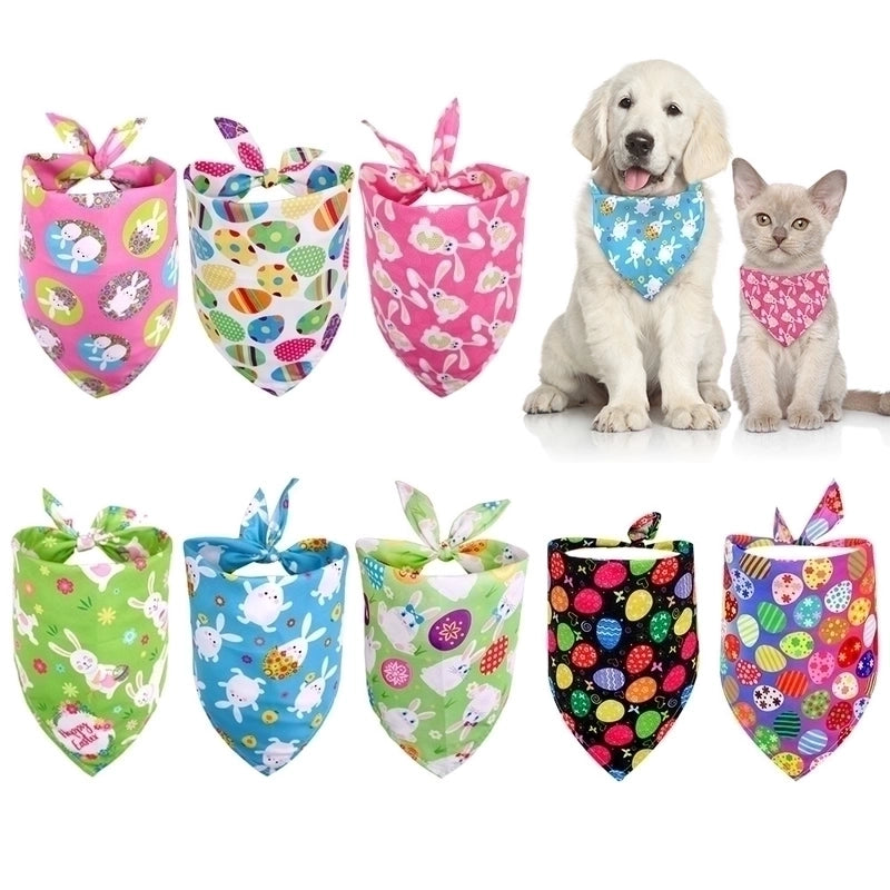 Minimalist Classic Style Polyester Easter Rabbit Pet Saliva Towel