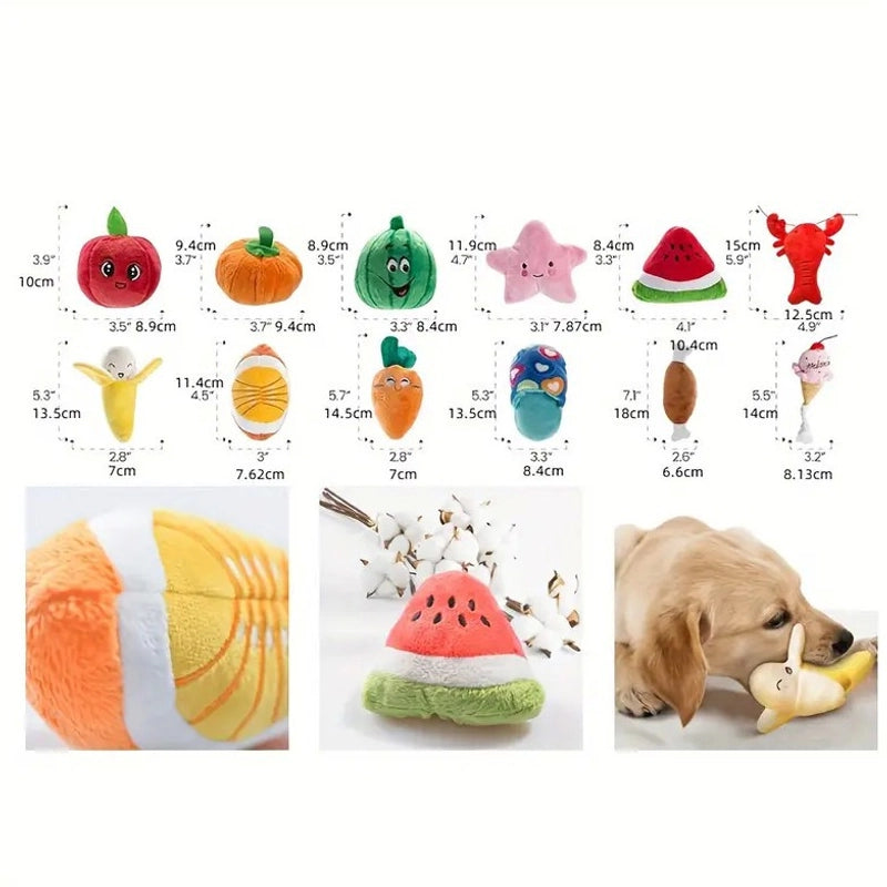 Pet Voice Plush Toy Banana Chicken Leg Venting Cat Dog Plush Voice Toy Pet Gift Pack Set Toy