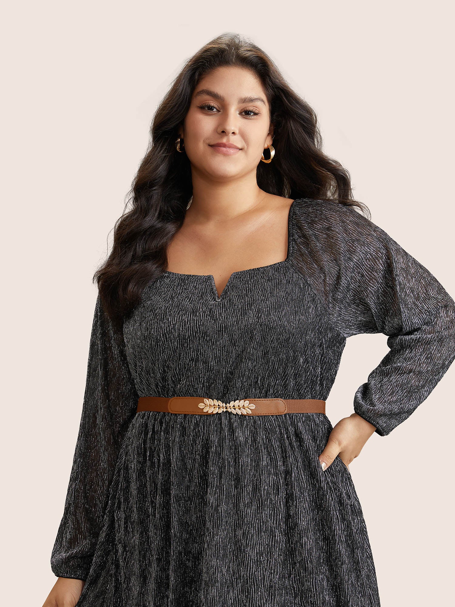 Metal Leaf Decor Belt