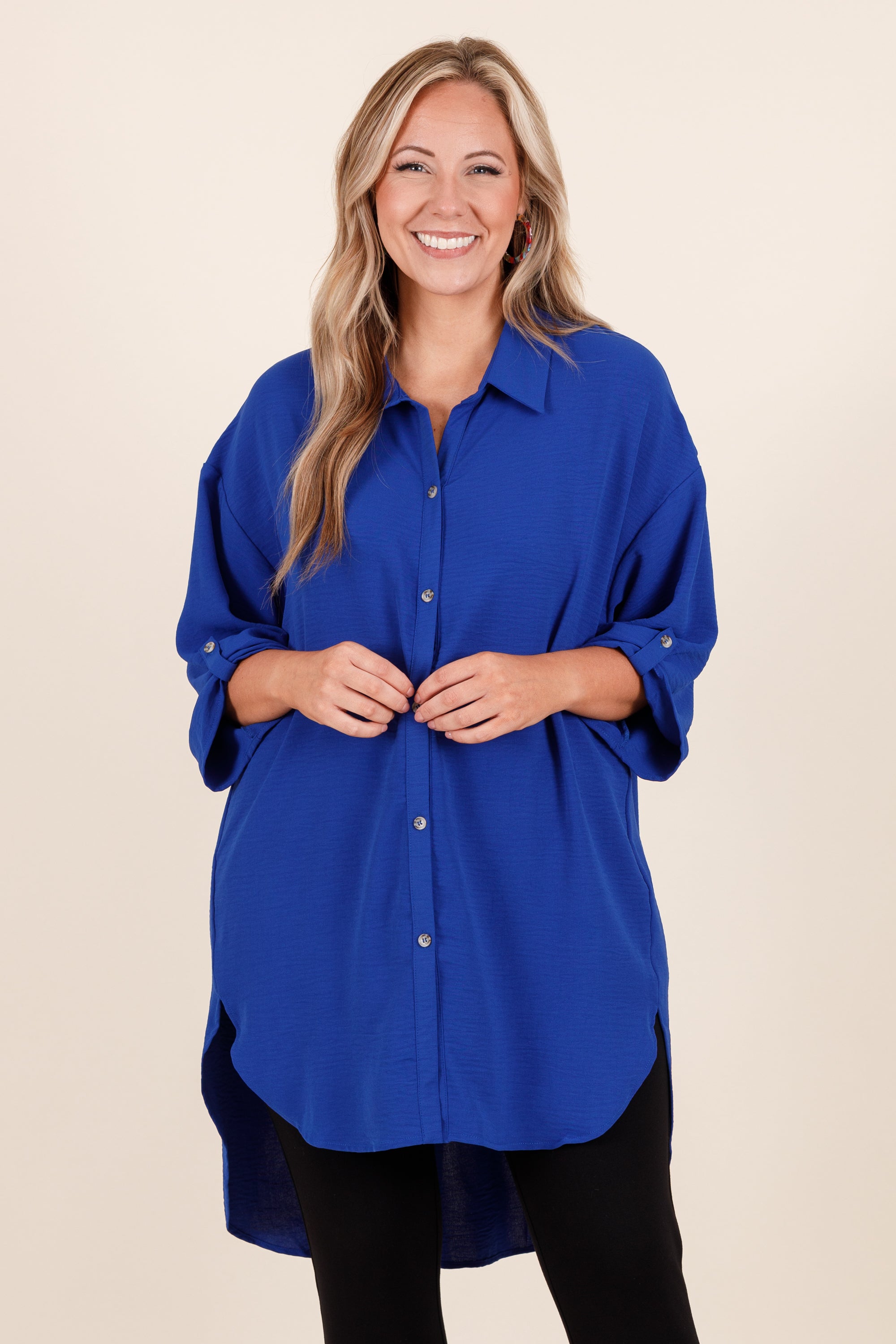 Risks To Take Top. Royal Blue