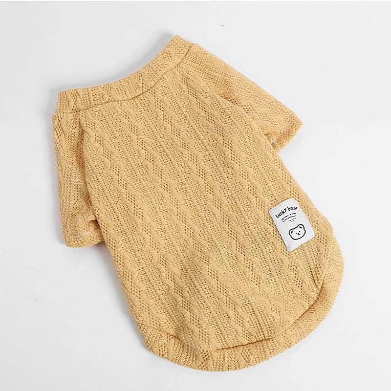 Minimalist Yarn Solid Color Pet Clothing