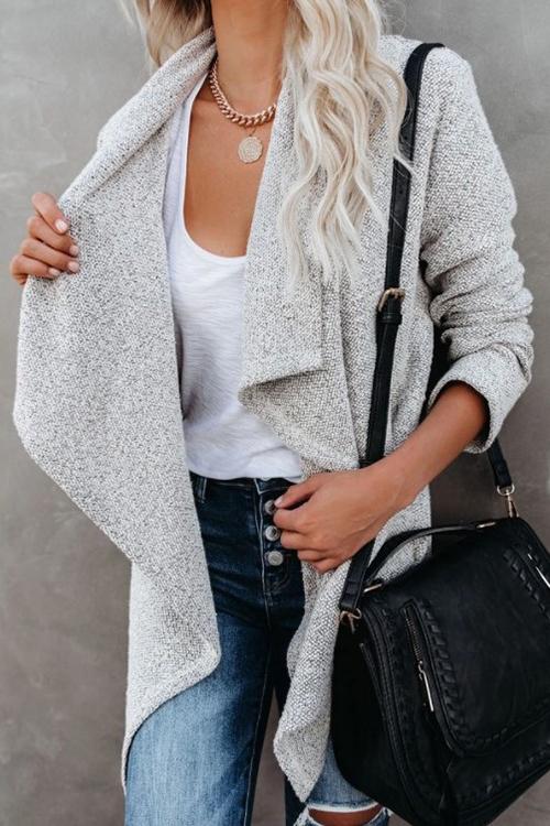 Irregularity Lapel Collar Jackets