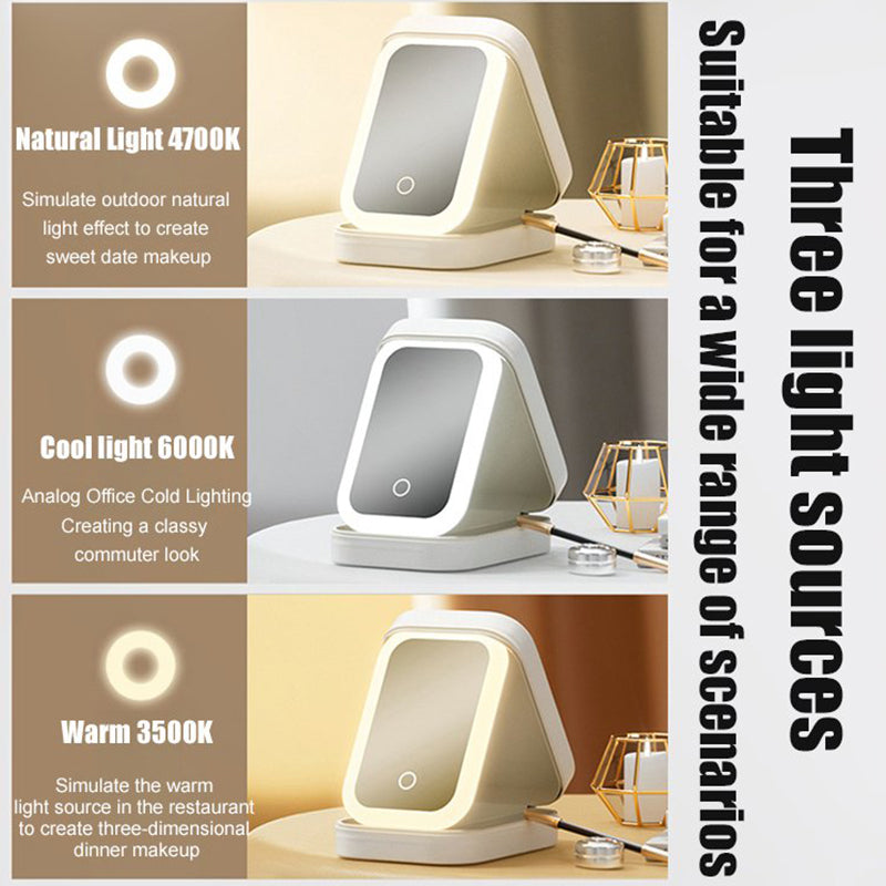 [Best Gift For Her] Integrated Makeup Storage Box With Light-Filling Mirror & Free shipping