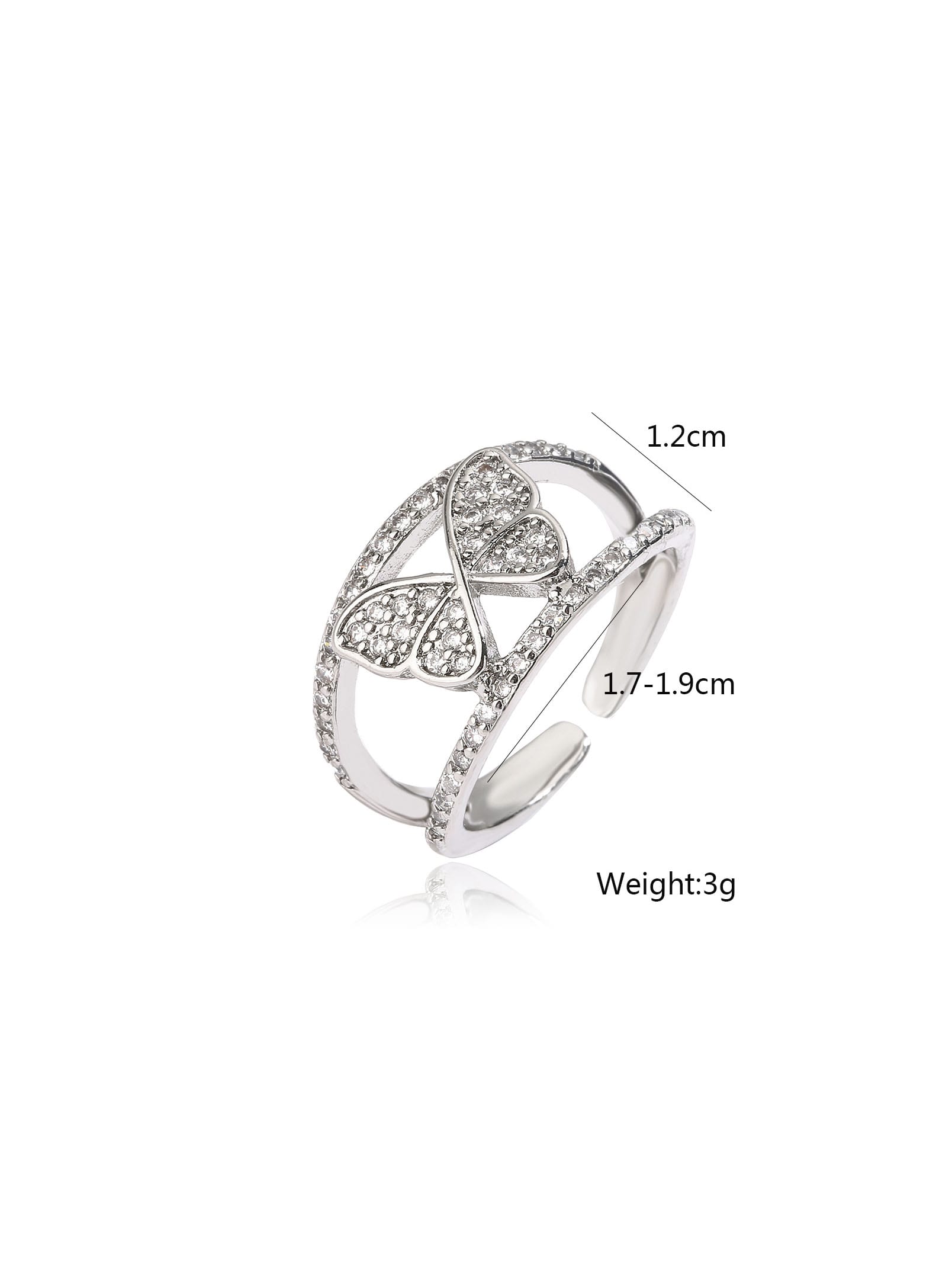 Cubic Zirconia Butterfly Ring