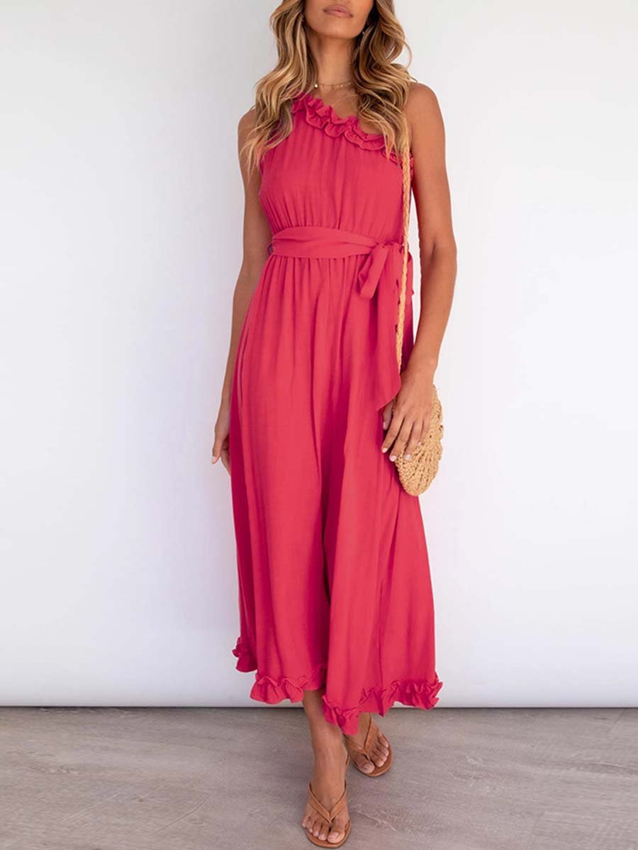 Ruffle One-Shoulder Dress