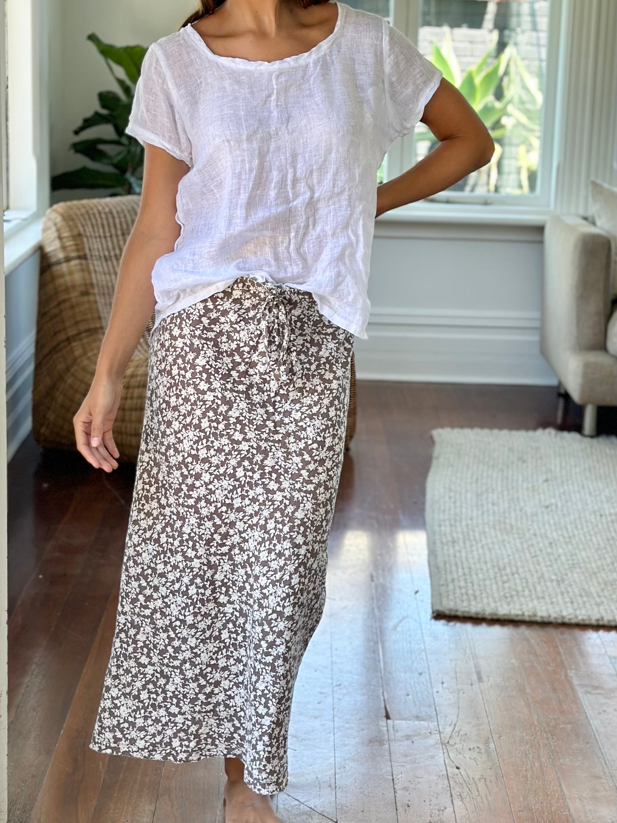 soil floral linen