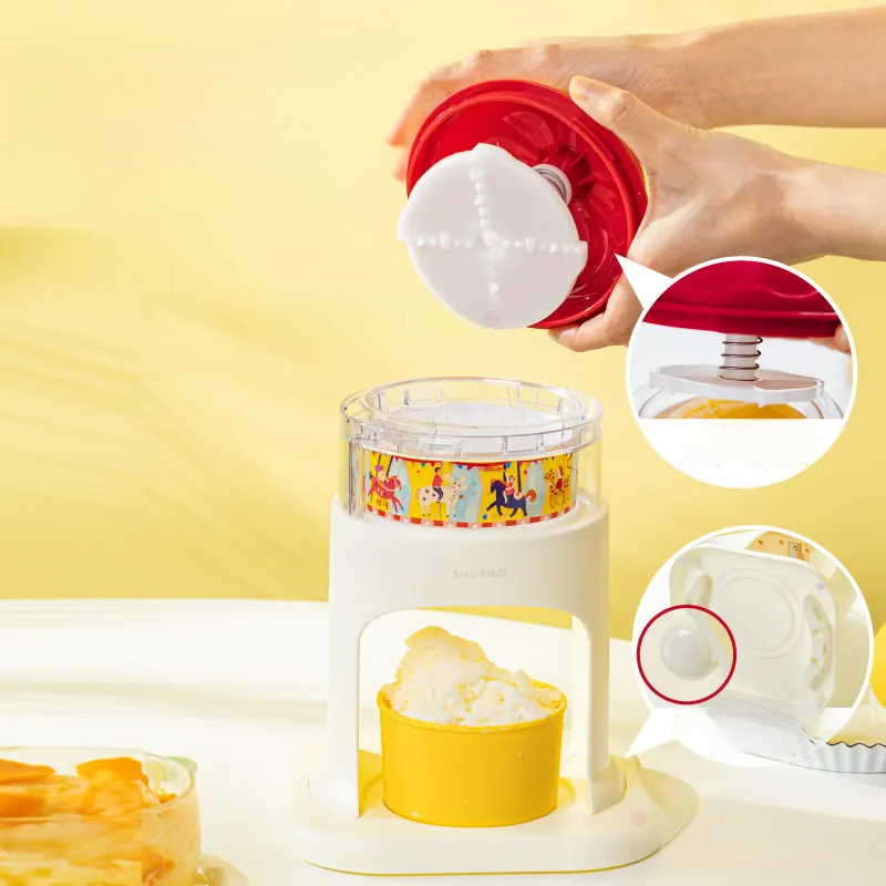 Carousel Safe Hand-Crank Ice Shaver: Rapid. Dense Ice with Secure Operation