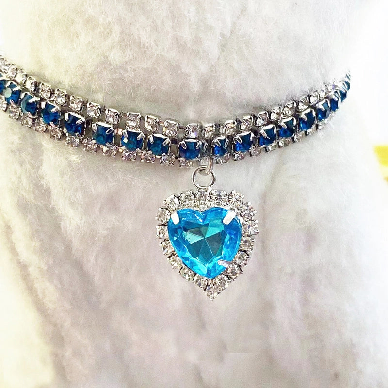 Princess Shiny Metal Geometric Rhinestone Pet Collar