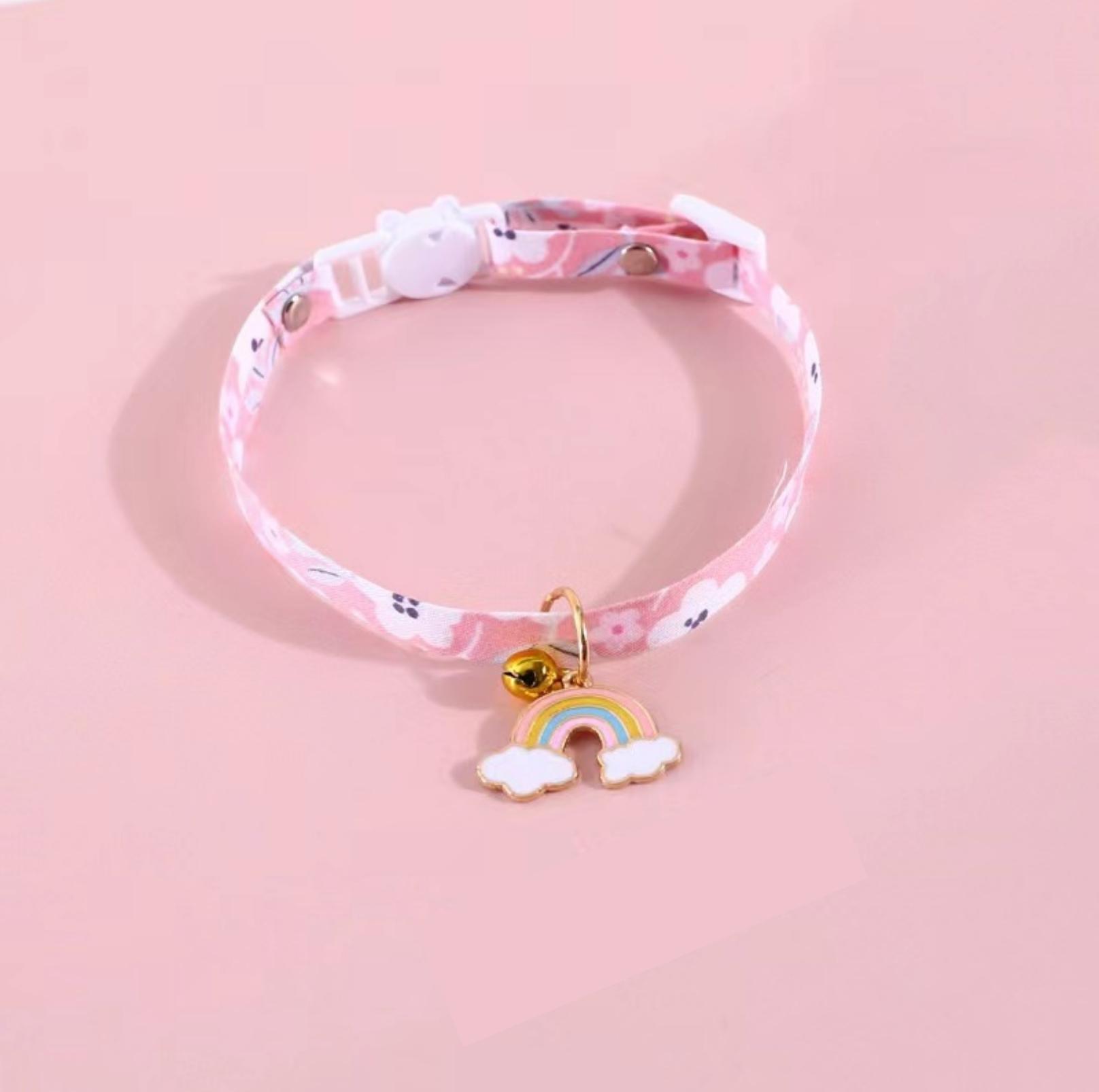 Rainbow Cloud Pendant Adjustable Pet Necklace