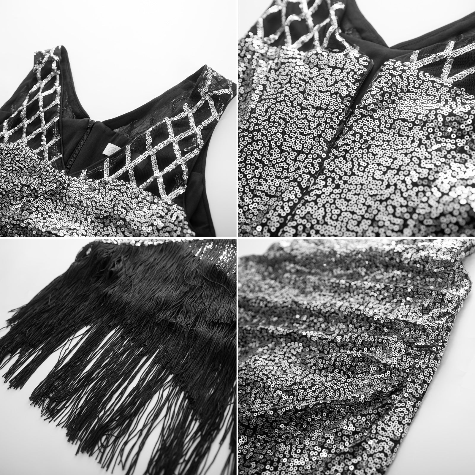 Seckill Offer⌛Sequin Dress Simple 1920s Flapper Cocktail Party Dresses