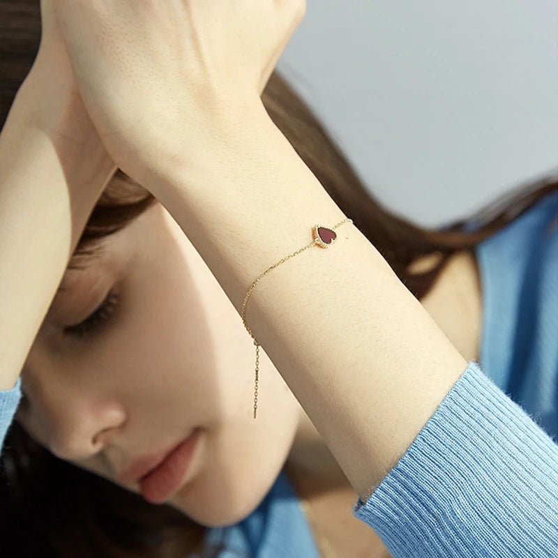 S925 Dainty Heart Chain Bracelet