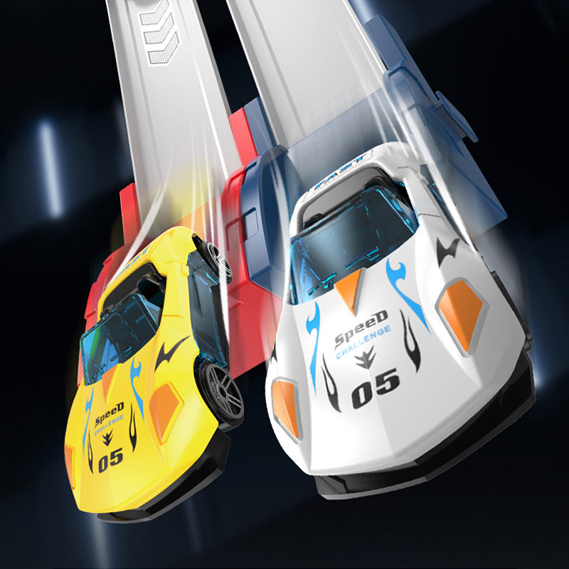 🏎️ 50% OFF NOW! DOUBLE THE TRACK, DOUBLE THE FUN! ✨ Dual Toy Car Launcher Racing Track Set - 2 Launchers with 360° Loops & 6 Speed Modes for Competitive Sibling Play! 🚗✨