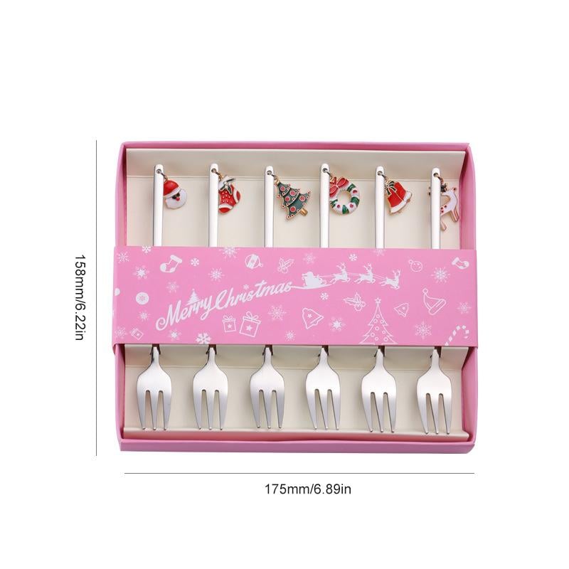 Metal Spoon Christmas Gift Set (6 Pieces)