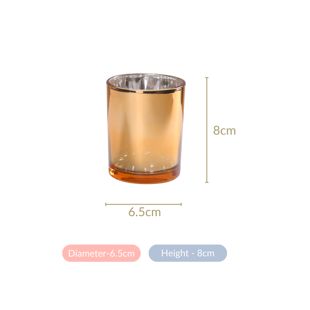 Gold Glass Votive Candle Holder Set Of 4