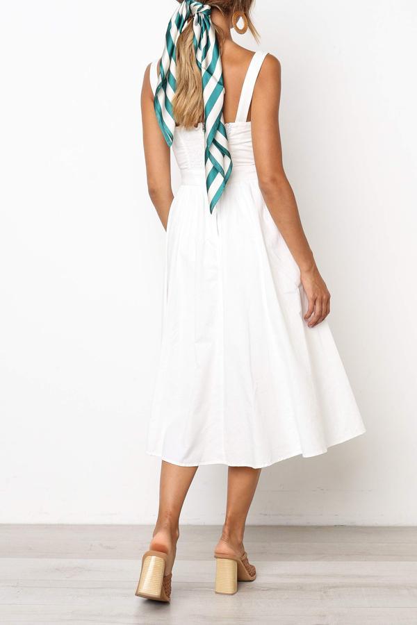 Sleeveless Solid Color Regular Fit Casual Wear Dress