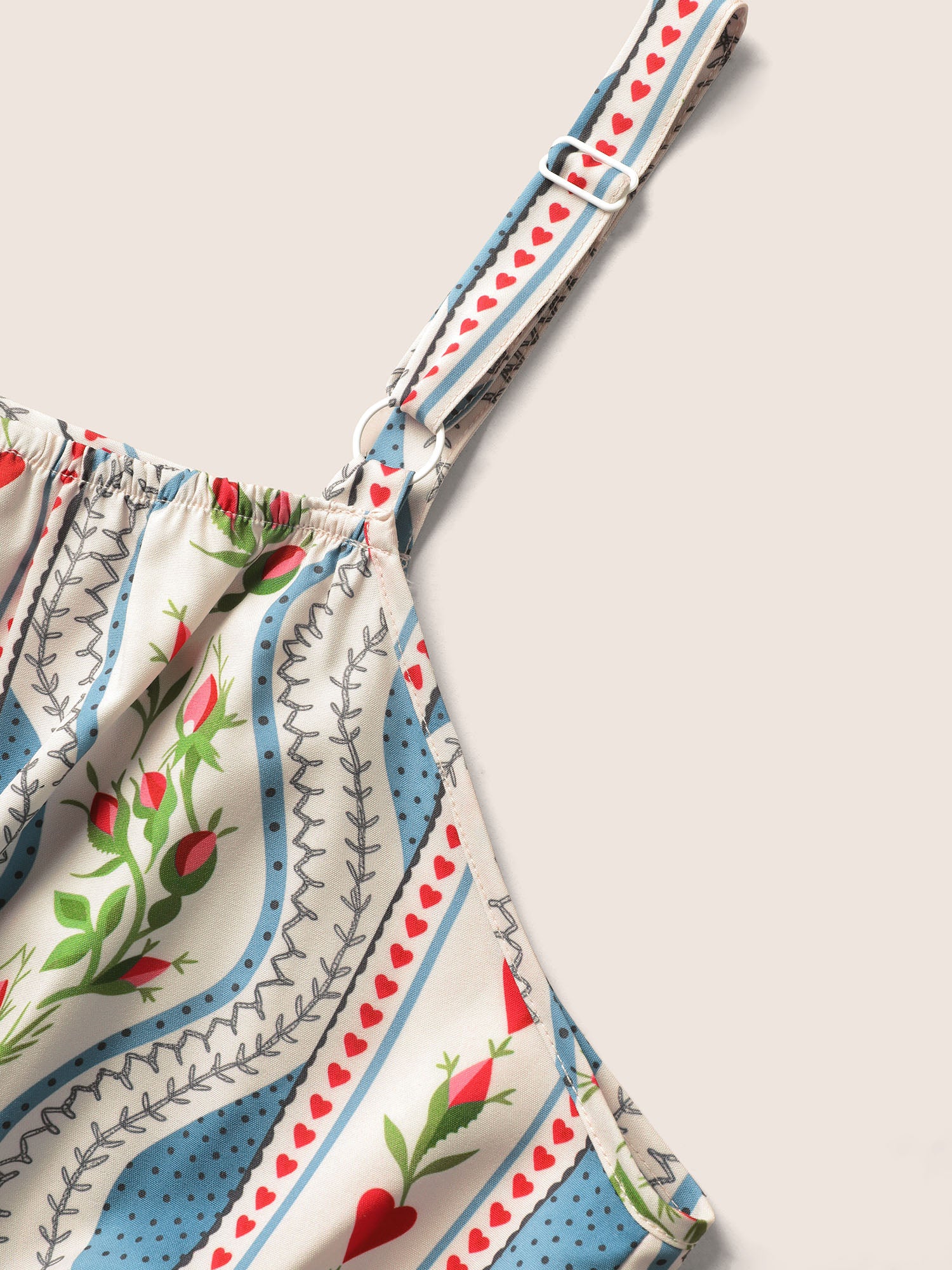 Boho Print Split Front Cami Dress