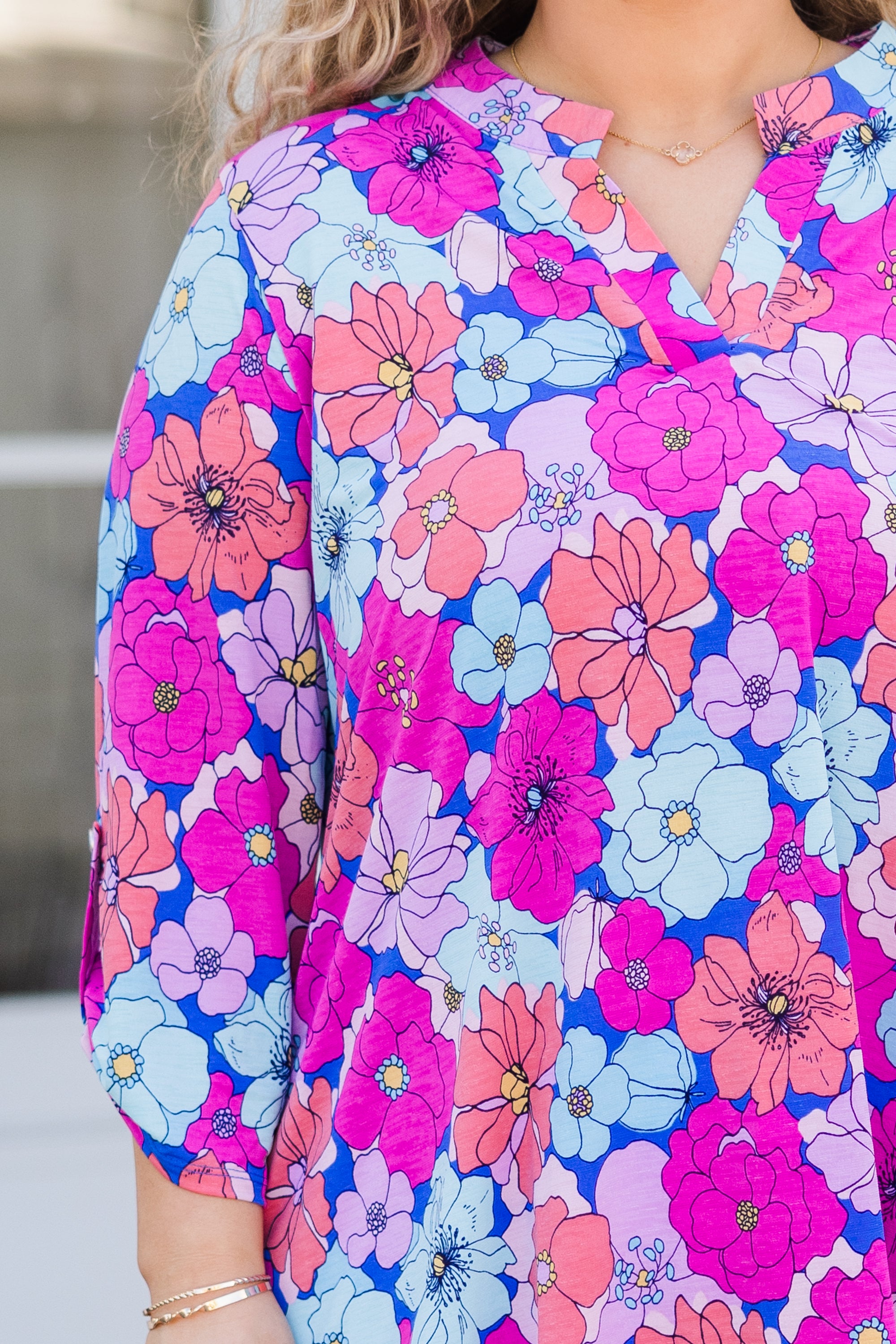 Happiness On The Rise Top. Multi