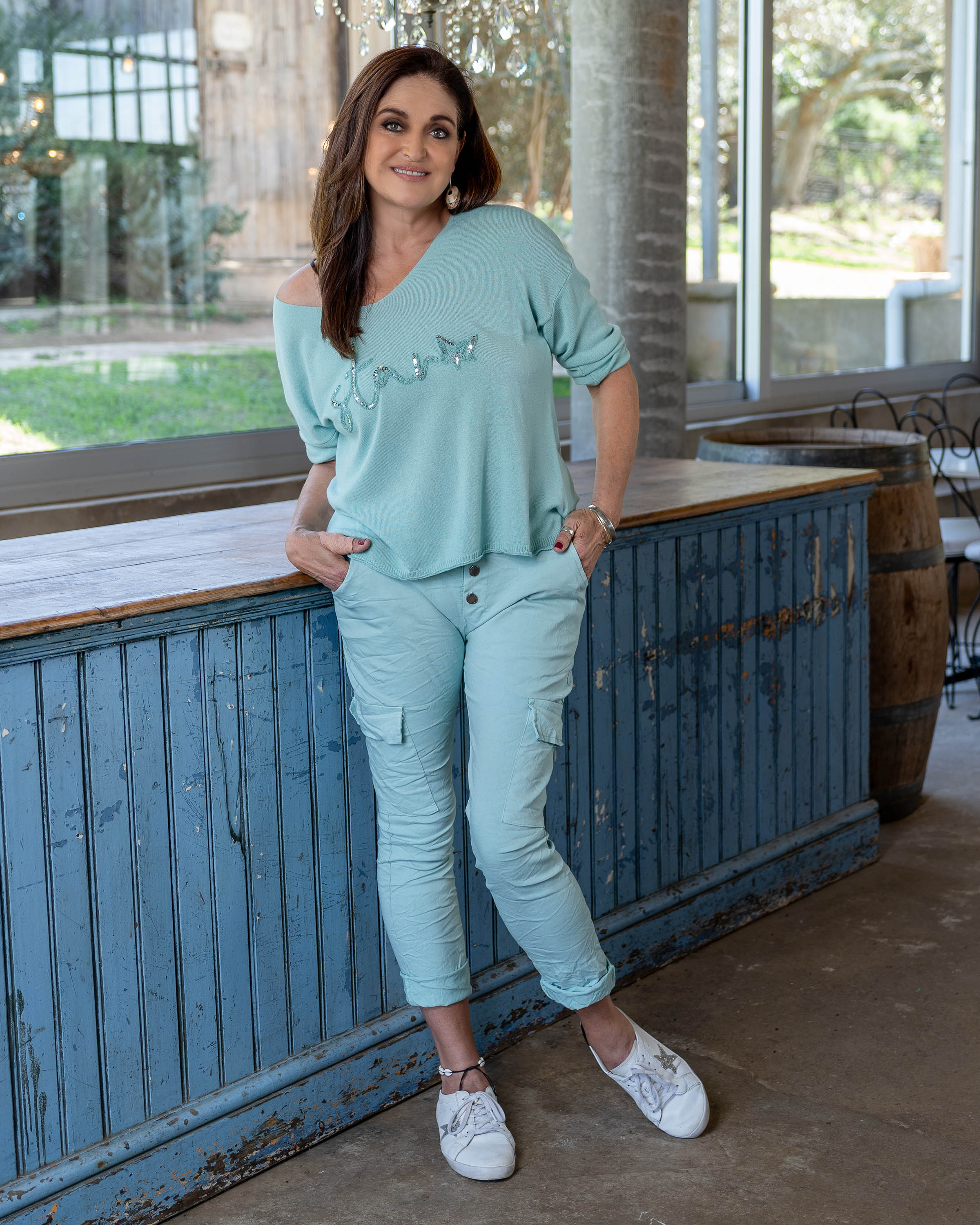 All I Need Drawstring Pants | Aqua