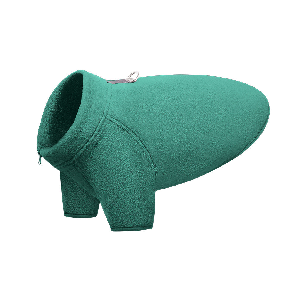 Two-Legged Fleece Solid Color Jacket Coat