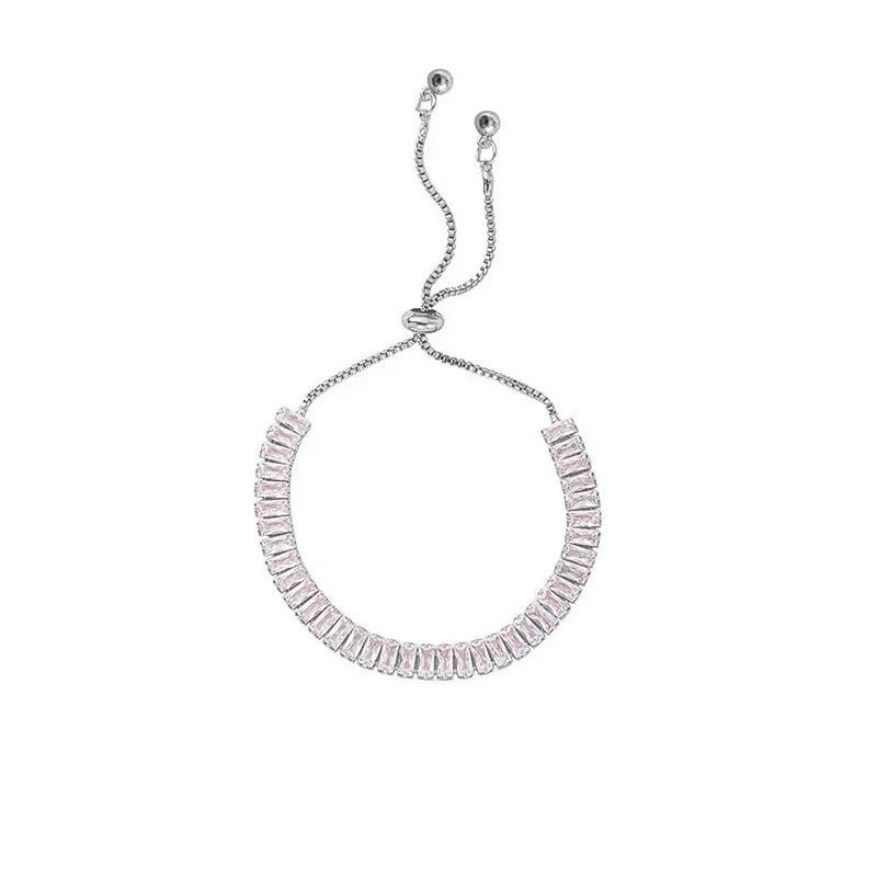 Baguette Crystal Adjustable Tennis Bracelets