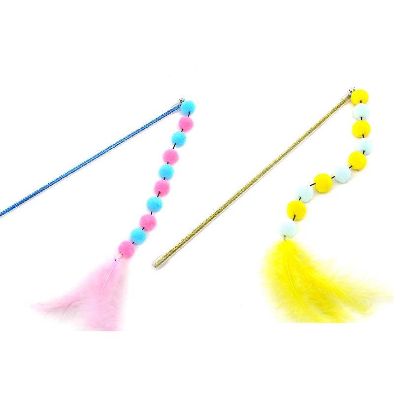 Cat Pom Pom Teaser Toy