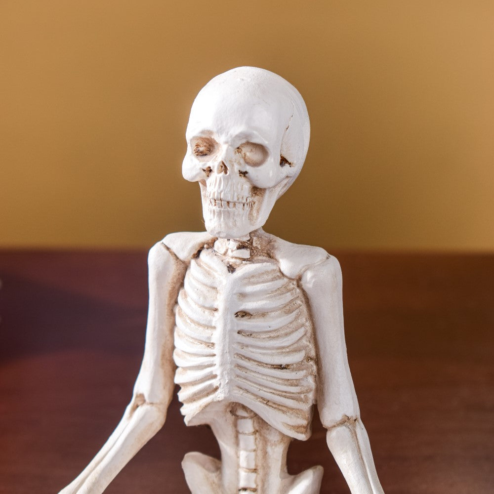 Yoga Skeleton Showpiece White Set Of 3