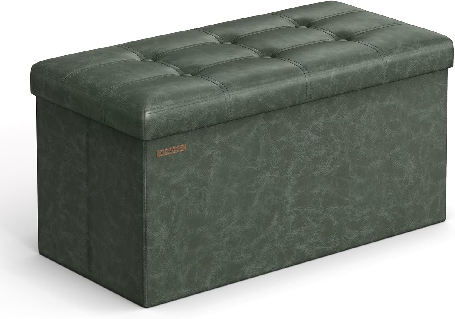 SONGMICS Mazie Collection - 43 Inches Folding Storage Ottoman Bench