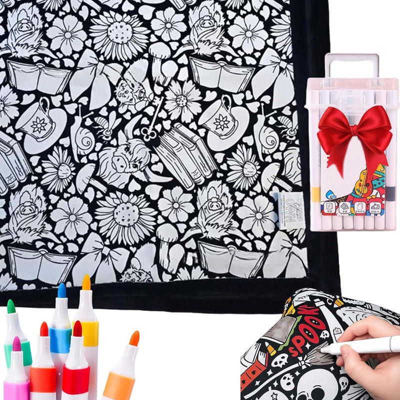 DIY Coloring Blanket with Markers
